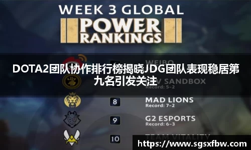 DOTA2团队协作排行榜揭晓JDG团队表现稳居第九名引发关注