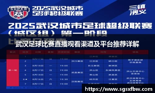 武汉足球比赛直播观看渠道及平台推荐详解